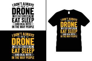 en volant drone t chemise conception. utilisation pour T-shirt, tasses, autocollants, cartes, etc. vecteur