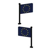 drapeau de l'union européenne sur fond vecteur