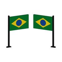 drapeau du brésil sur fond vecteur