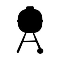 gril noir appareil frire noir blanc barbecue vecteur
