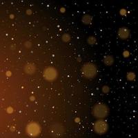 bokeh doré étoiles dorées et argentées scintillantes brillantes vecteur