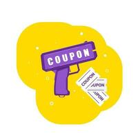 jouet pistolet pour coupons. vecteur