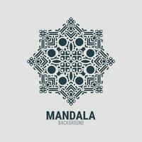 modèle de conception de fond plat mandala vecteur