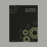 modèle de couverture florale abstraite de luxe vecteur
