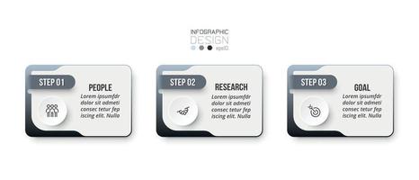 modèle d'entreprise infographique avec conception d'étape ou d'option. vecteur