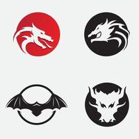 icône de vecteur de logo de tête de dragon