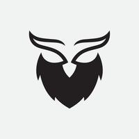 modèle de logo vectoriel tête de hibou