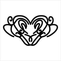 l'amour ornement illustration, valentines journée ornement, l'amour icône conception avec attrayant kha sculpture pour valentines fête vecteur