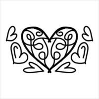 l'amour ornement illustration, valentines journée ornement, l'amour icône conception avec attrayant kha sculpture pour valentines fête vecteur