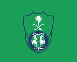 Al ahli club logo symbole saoudien Saoudite Football abstrait conception vecteur illustration avec vert Contexte