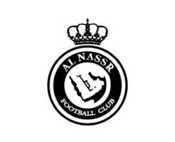 Al nasser club logo symbole noir saoudien Saoudite Football abstrait conception vecteur illustration