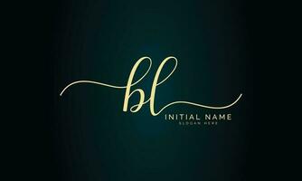 bl initiale écriture Signature logo conception vecteur