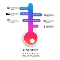 clé de Succès infographie modèle vecteur