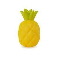 3d Frais fruit entier ananas concept dessin animé style. vecteur