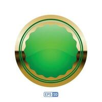 vert cercle brillant bouton eps10. vecteur