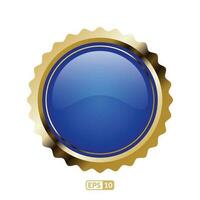 luxe bleu badge eps10. vecteur