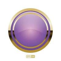 violet luxe cercle bouton. vecteur