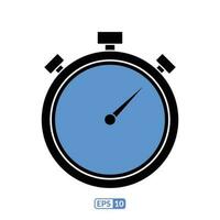 chronomètre solide symbole eps10. une chronomètre icône sur une blanc Contexte vecteur