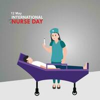 international infirmière jour, moderne vecteur illustration.