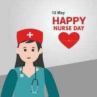 international infirmière journée bannière disposition conception, vecteur illustration.