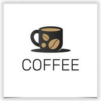 café tasse logo prime élégant modèle vecteur eps dix