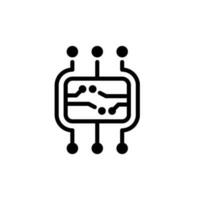 circuit électronique icône vecteur modèle