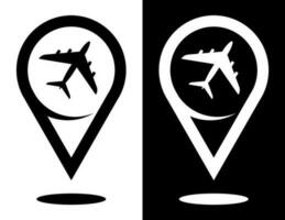 point de contrôle, civil avion icône. avion symbole pour site Internet. vecteur dans plat style
