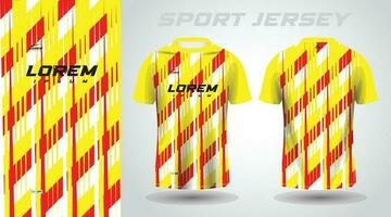 rouge Jaune chemise football Football sport Jersey modèle conception maquette vecteur