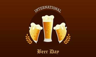 plat conception Contexte célébrer international Bière journée Festival vecteur