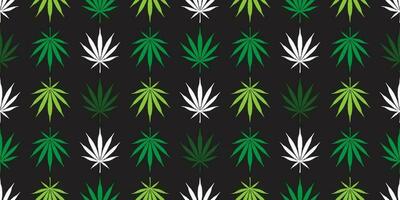 marijuana sans couture modèle vecteur cannabis cannabis feuille répéter fond d'écran tuile Contexte écharpe isolé plante