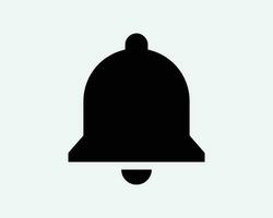 cloche icône. alarme bague alerte notification rappel sonnette tinter ding dong classique signe symbole noir ouvrages d'art graphique illustration clipart eps vecteur