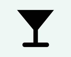 cocktail verre icône. de l'alcool bar martini boisson fête du vin tasse forme Margarita signe symbole noir ouvrages d'art graphique illustration clipart eps vecteur