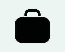 valise icône. mallette Voyage sac bagage affaires Bureau document transporteur. noir blanc signe symbole illustration ouvrages d'art graphique clipart eps vecteur