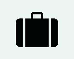 mallette sac icône. valise bagage bagages costume bref Cas Voyage travail entreprise. noir blanc signe symbole illustration ouvrages d'art clipart eps vecteur