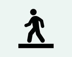 trottoir chaussée marcher en marchant traverser rue bâton figure homme la personne Humain stickmannoir et blanc icône signe symbole vecteur ouvrages d'art clipart illustration