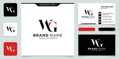 wg ou gw initiales monogramme lettre texte alphabet logo conception. vecteur