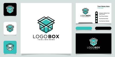 abstrait cube hexagone ou logo boîte conception vecteur illustration
