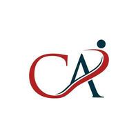 abstrait initiale lettre Californie ac. minimal impressionnant branché professionnel logo conception modèle. vecteur