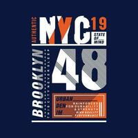 Brooklyn graphique typographie vecteur, t chemise conception, illustration, bien pour décontractée style vecteur