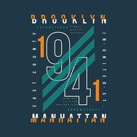 Brooklyn Manhattan vecteur, graphique conception, mode illustration, pour décontractée style impression t chemise vecteur