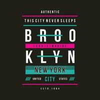 Brooklyn vecteur, graphique conception, mode illustration, pour décontractée style impression t chemise vecteur