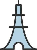 Eiffel la tour icône vecteur image. adapté pour mobile applications, la toile applications et impression médias.