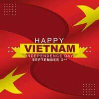 content vietnam indépendance journée septembre 2ème fête vecteur conception illustration. modèle pour affiche, bannière, salutation carte