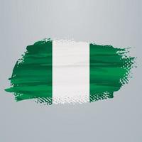 brosse drapeau du nigeria vecteur