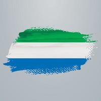 brosse drapeau sierra leone vecteur