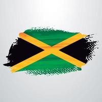 brosse drapeau jamaïque vecteur