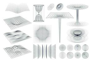 3d formes icône ensemble vecteur