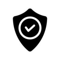 protection icône vecteur symbole conception illustration