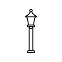rue lumière vecteur icône. rue éclairage illustration signe. lampe de poche symbole. lampe logo.