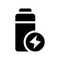 batterie charge icône vecteur symbole conception illustration